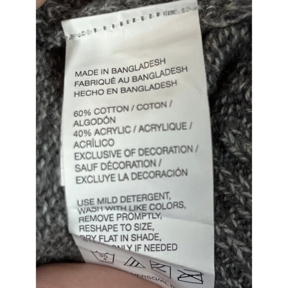 IZOD‎ Mens Quarter-Zip Sweater M Gray Cotton Blend Knit Casual Classic - Picture 4 of 9